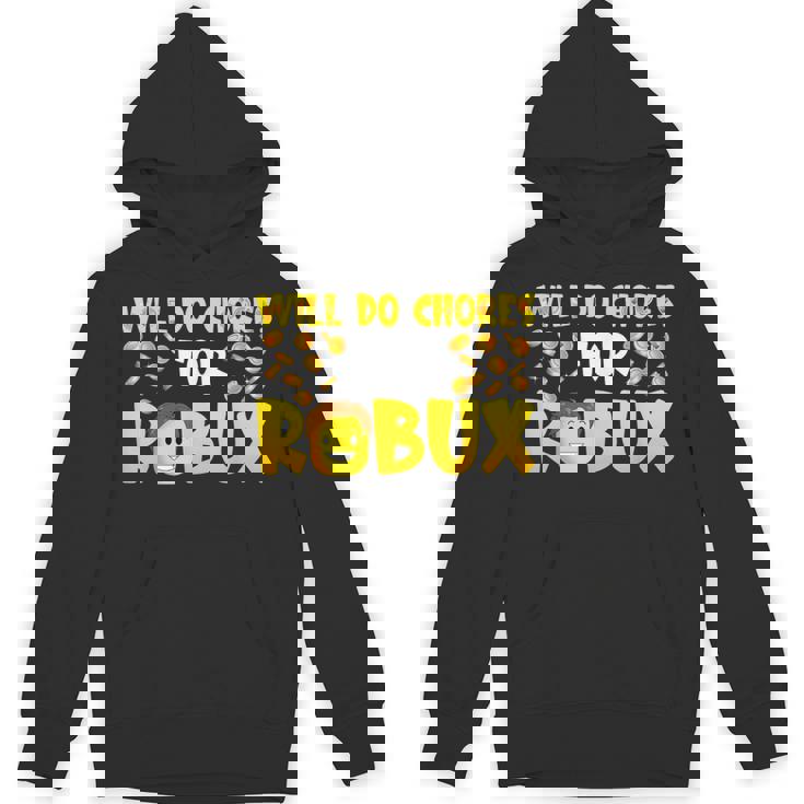 Noob And Professional Gamer Will Do Chores For Robux Boys Hoodie
