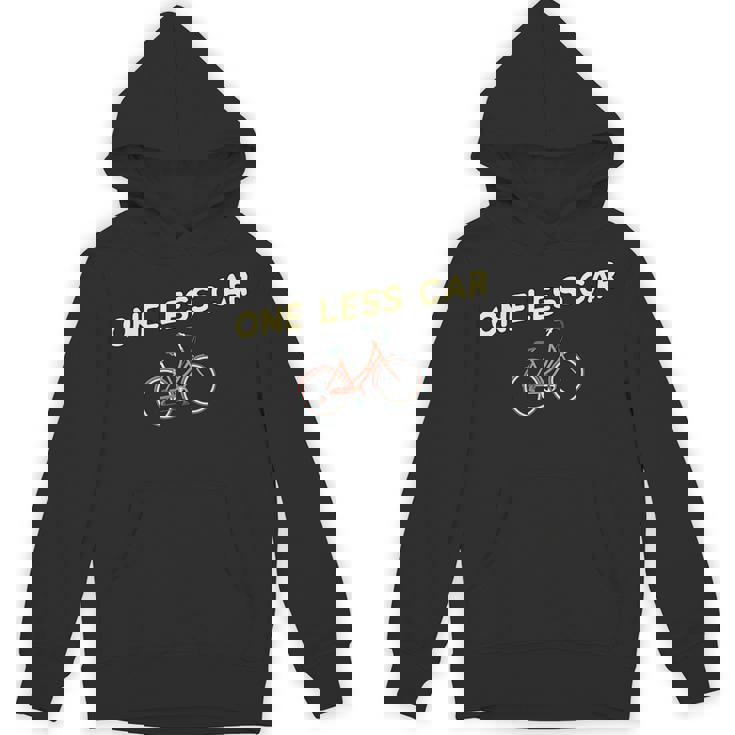 One Less Car Bike Cyclist & Vegan Environmentalist Unisex Hoodie