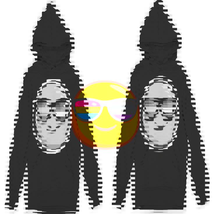 Panromantic Asexual Pride T Shirt Sunglasses Emoticon Unisex Hoodie