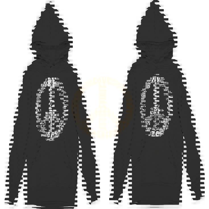 Peace Symbol Love Hippie Costume 60s 70s Peace Sign Unisex Hoodie