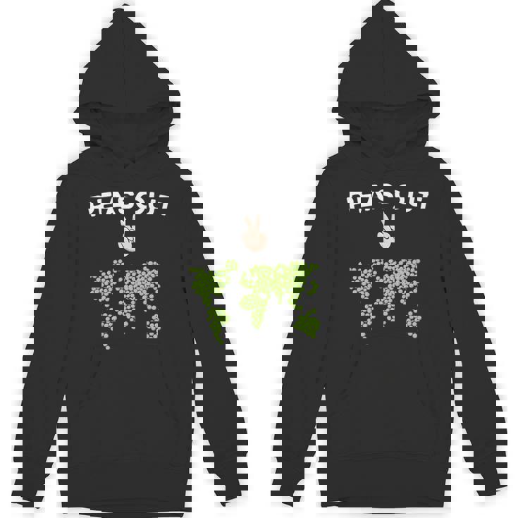 Peas Out Hip World Peace On Earth Pun Achieved World Peas Premium Unisex Hoodie