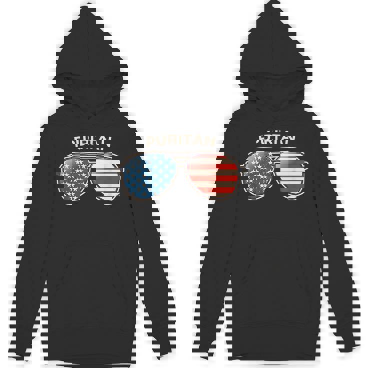 Puritan CO Vintage US Flag Sunglasses Unisex Hoodie