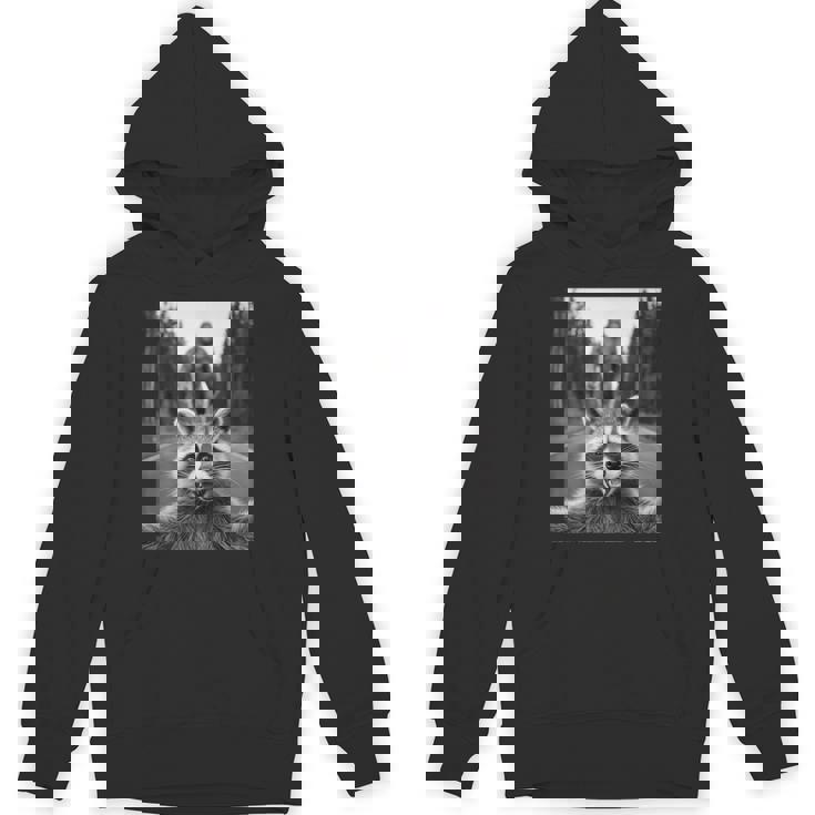 Raccoon & Sasquatch Selfie - Unisex Hoodie for Urban Adventures
