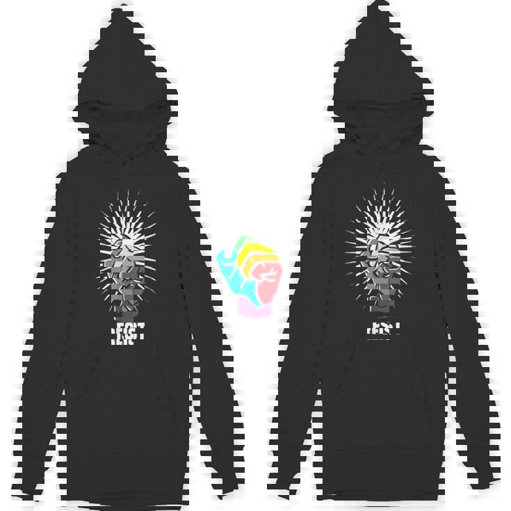 Rainbow Resist Trump Anti-Trump LGBT Gay Pride Tee Unisex Hoodie