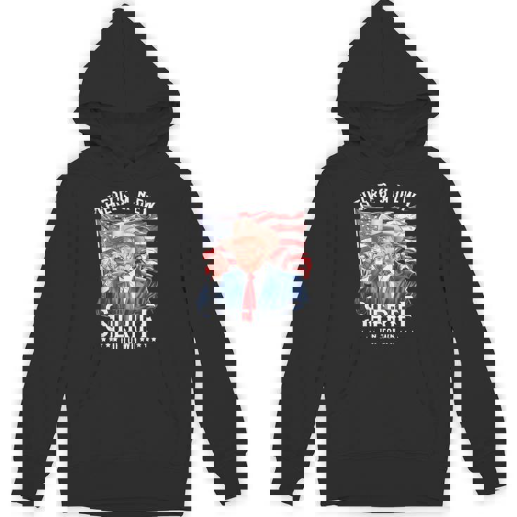 There's A New Sheriff In Town Cowboy Trump 2024 Hoodie