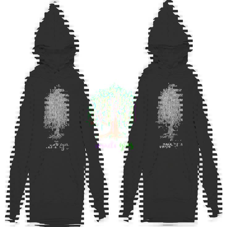 Retro Mardi Gras Beads Tree Mardi Gras Day Hoodie