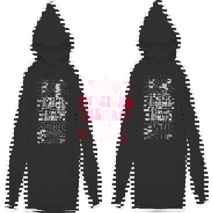 Retro Physical Therapy Pt Therapist Valentine's Day Hoodie