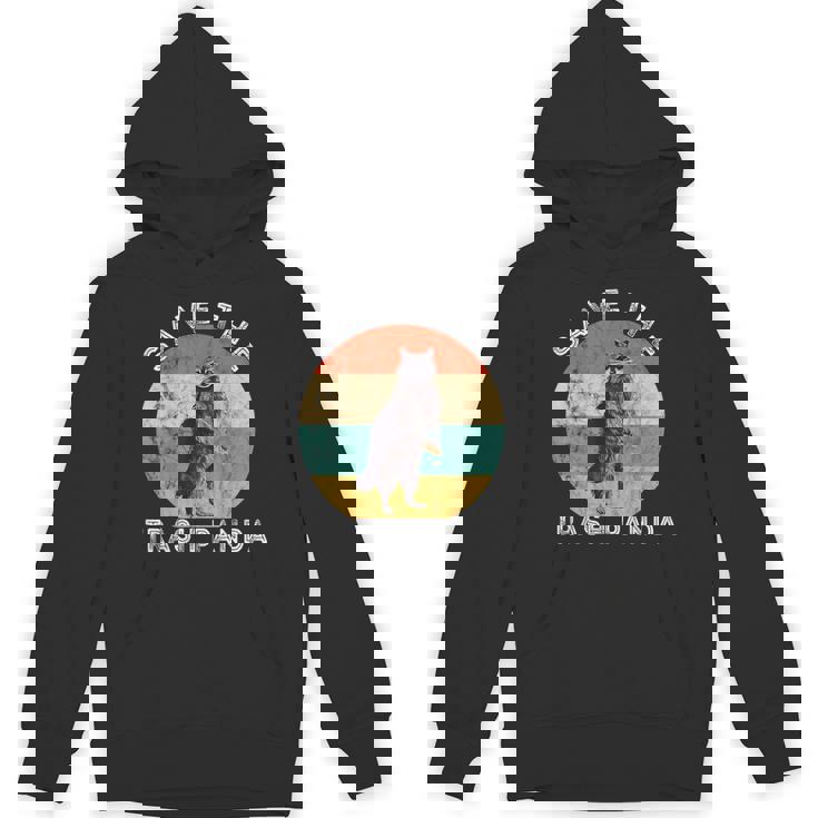 Save the Trash Panda Raccoon Hoodie - Vintage Sunset Unisex