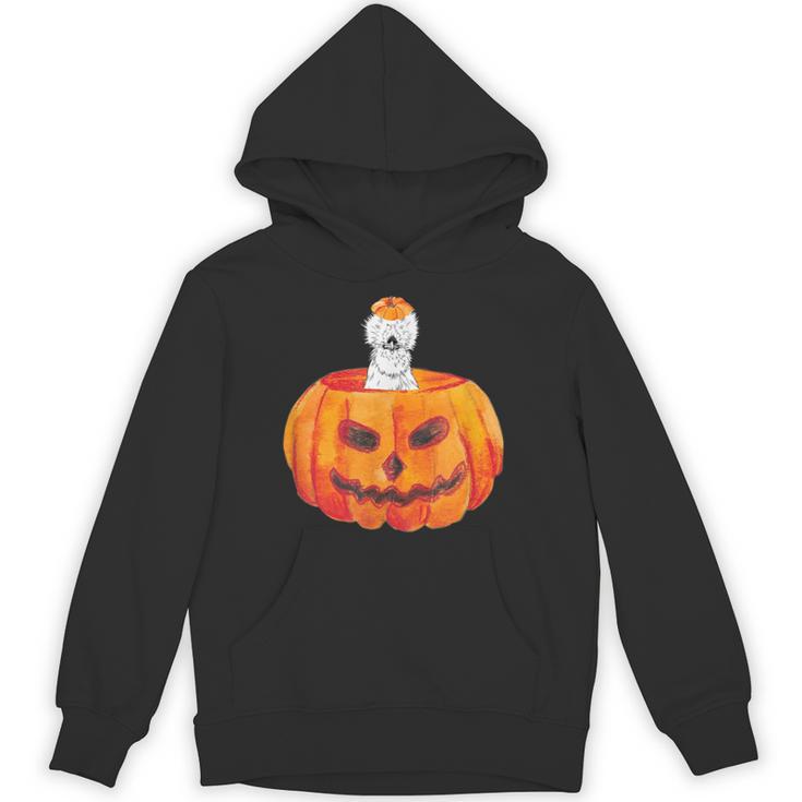 Silkie Chicken Happy Halloween Pumpkin Farm Animal Lover Unisex Hoodie