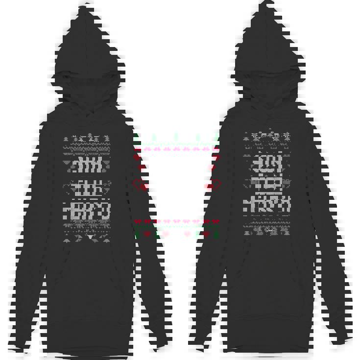 Soon To Be Merry'd Engaged Couples Matching Ugly Christmas Hoodie