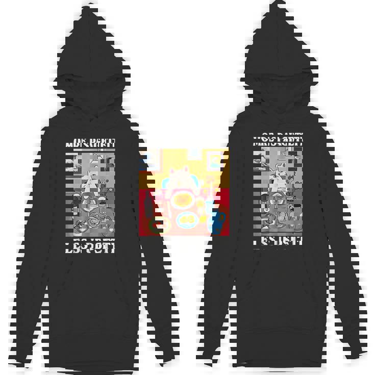 More Spaghetti Less Upsetti Cute Cat Quote Hoodie