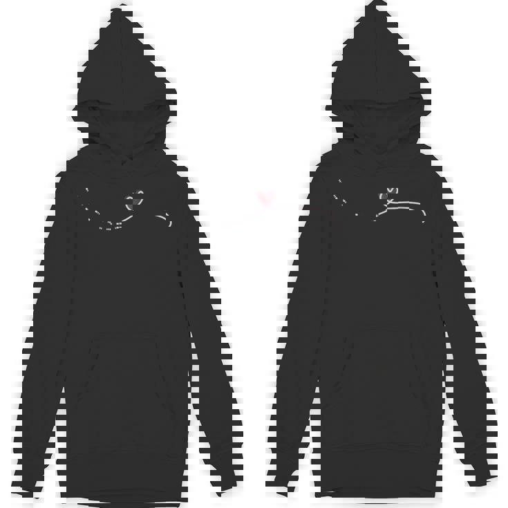 Subtle F-K Trump Morse Code Heart Anti-Maga Feminist Rights Hoodie