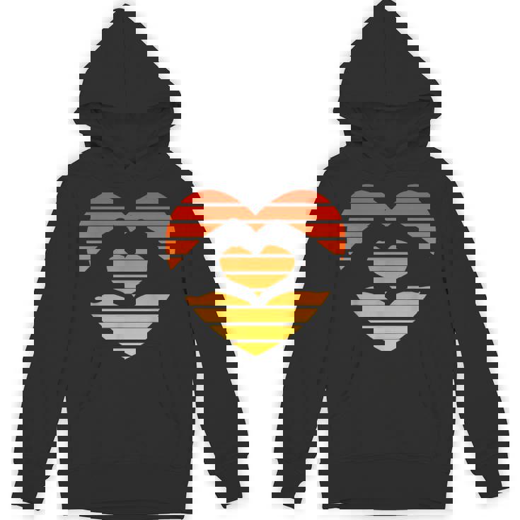 Sunset Sunrise Love Heart Hands Over Sun Unisex Hoodie