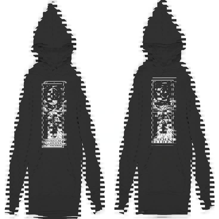 Tarot Card Vintage Crescent Moon Silkie Chicken Farm Animal Tank Top Unisex Hoodie