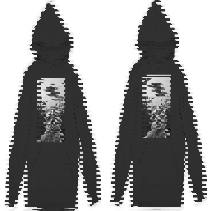 UFO Raccoon Hoodie - Unisex Fun Wear for Sci-Fi Lovers