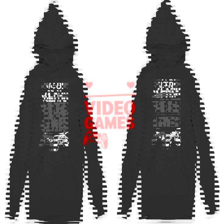 V Is For Video Games Controller Valentine's Day Boys Hoodie