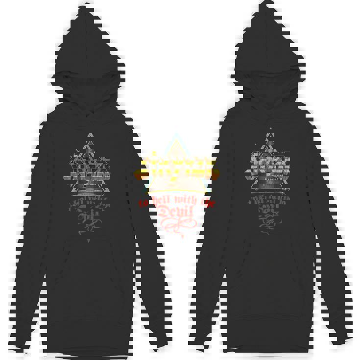 Vintage Faith Quote To Hell With The Devil Metal Music Hoodie