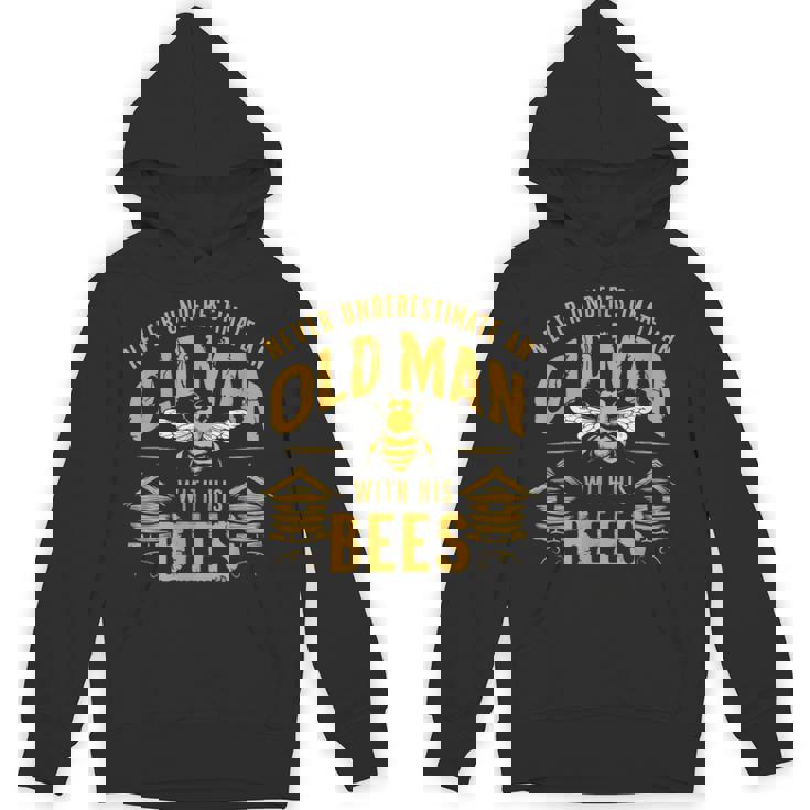 Vintage Never Underestimate An Old Man Beekeeper Hoodie