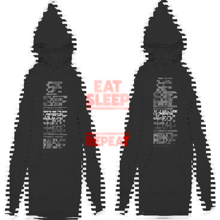 Vintage Yeet Apparel Saying Eat Sleep Repeat Hoodie