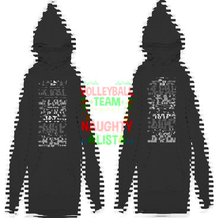 This Volleyball Team On Naughty List Cute Christmas Elf Unisex Hoodie