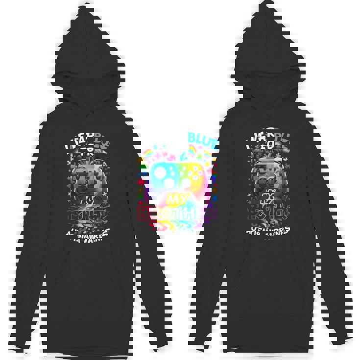I Wear Blue For My Brother Autism Awareness Video Game Hoodie
