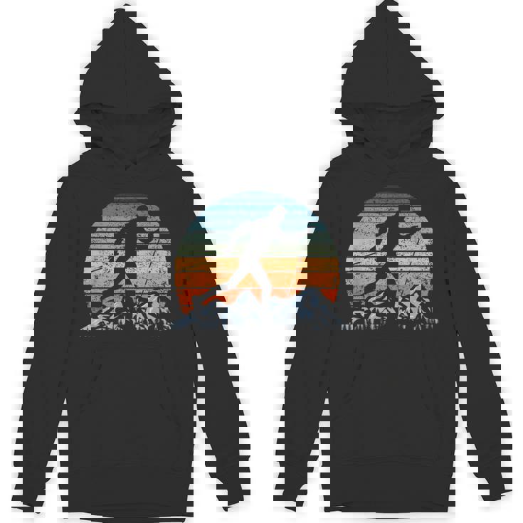 Winter Sports Vintage Sunset Cross-Country Skiing Unisex Hoodie