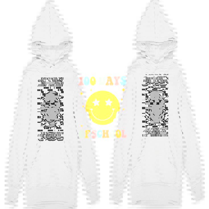 100 Days Of School Smile Face Happy 100Th Day Of School Hoodie