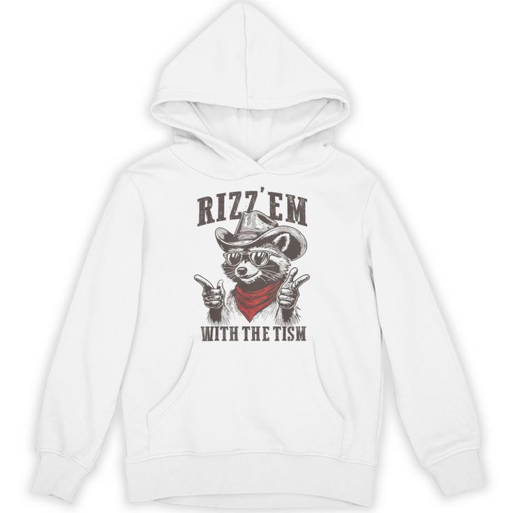 Autism Rizz Em With The Tism Meme Autistic Raccoon Hoodie - Thegiftio