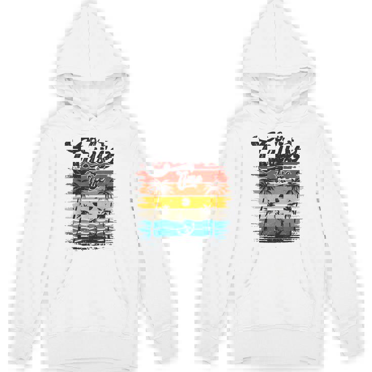 On Cruise Time Coconut Tree Graphic Summer Vacation Cruising Hoodie