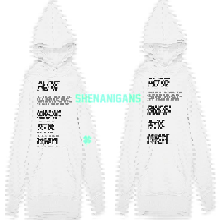 A Lot Of Shenanigans Going On At The Moment St Patrick Hoodie