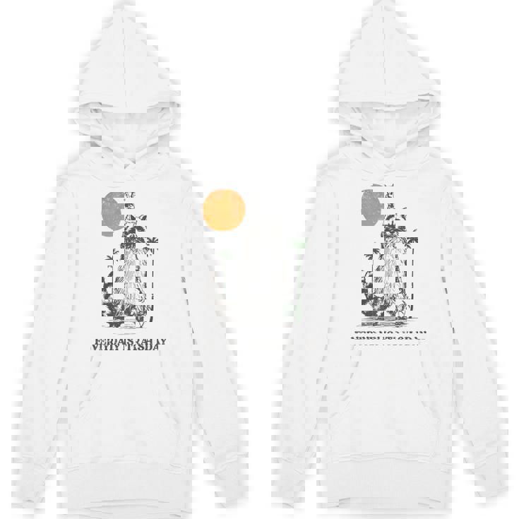 Raccoon Trash Panda Unisex Hoodie – Retro 90s Sunset Style