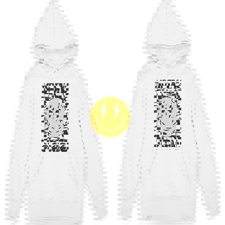 Retro 100 Days Of School Smile Face 100Th Day Of School Hoodie