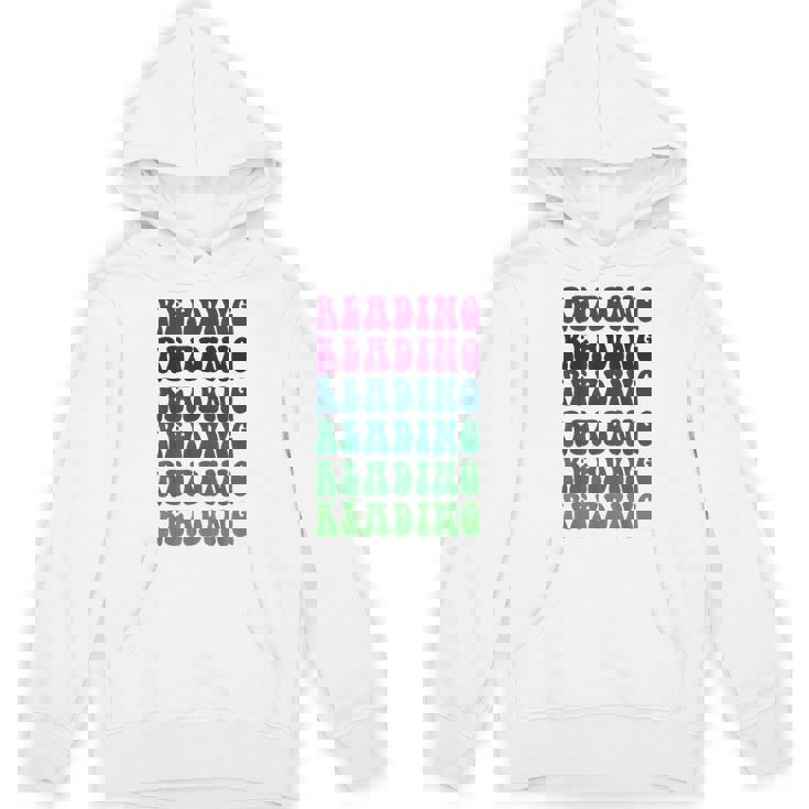 Retro READING Teacher Libraries Vibes Reading Teach Unisex Hoodie