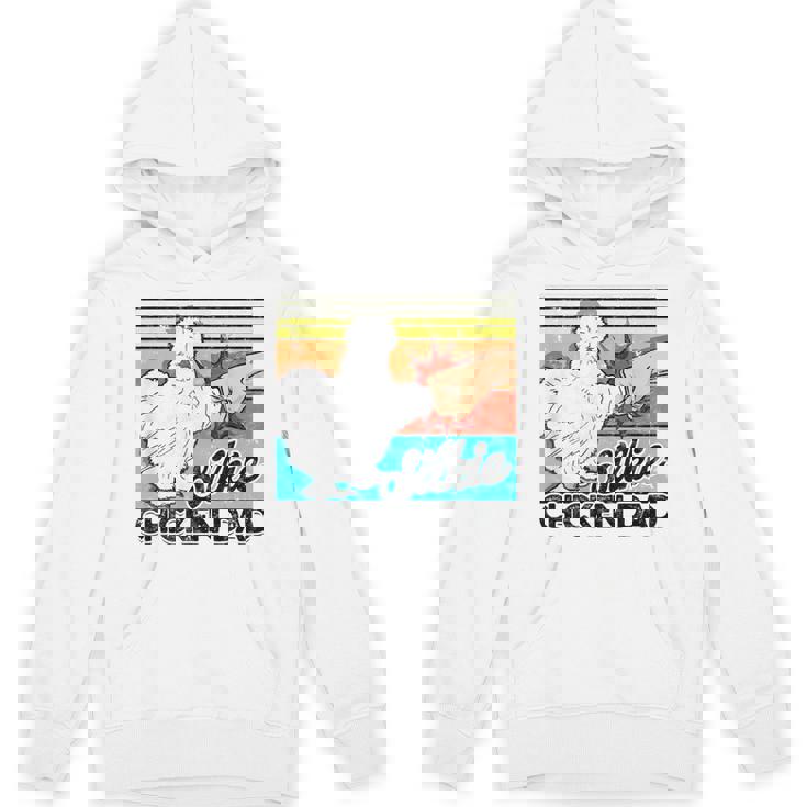 Retro Silkie Chicken Dad Farmer Silky Chickens Unisex Hoodie