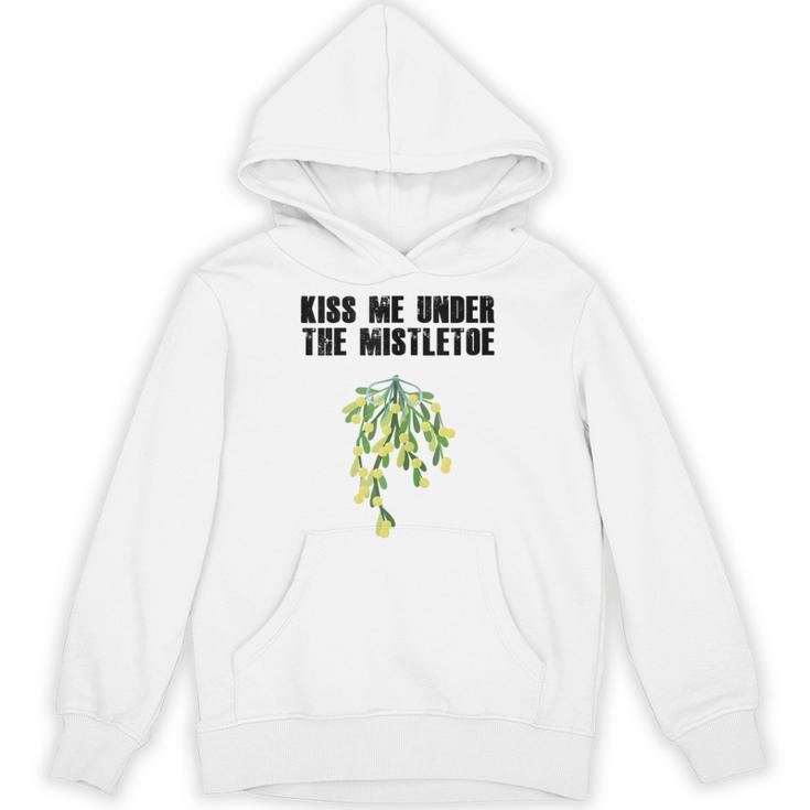 Rude Christmas Shirt Kiss Me Under The Mistletoe Tank Top Unisex Hoodie