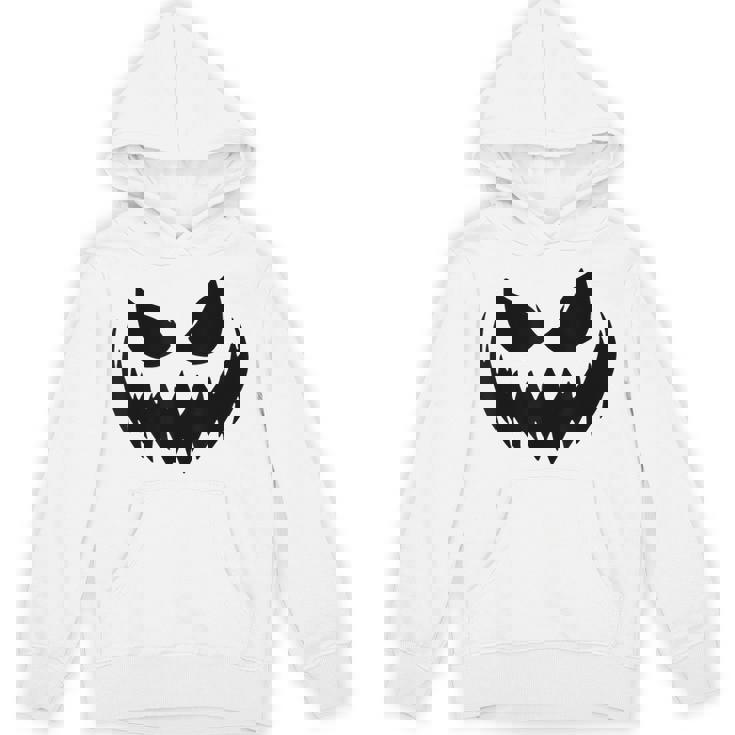 Scary Orange Jack o Lantern Shirt Spooky Pumpkin Face Unisex Hoodie