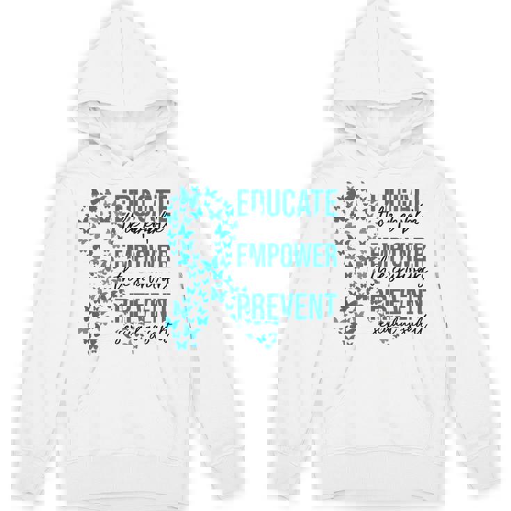 Sexual Assault Awareness Month Educate Empower Prevent Hoodie