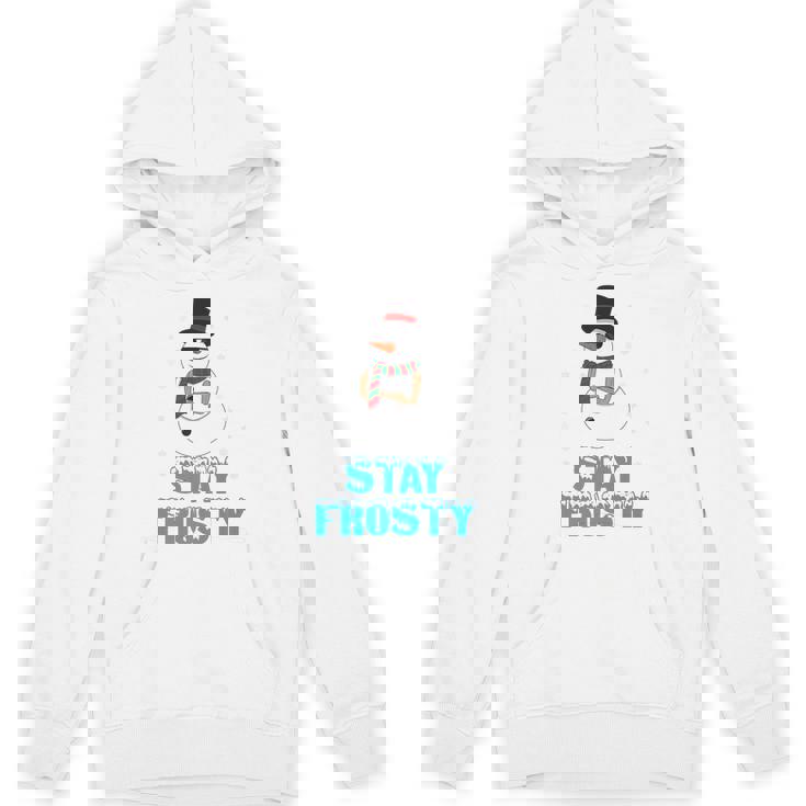 Stay Frosty Shirt Christmas Shirt Cool Snowman Premium Unisex Hoodie