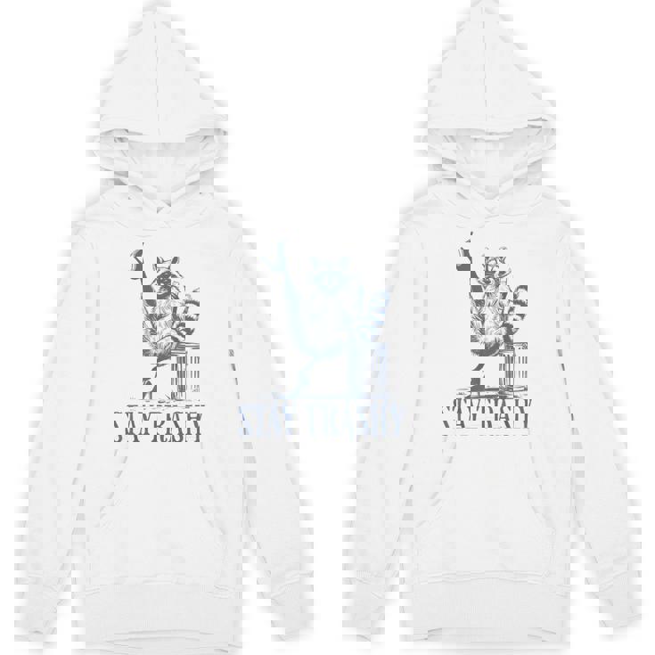 Stay Trashy Raccoon Hoodie - Fun Halloween Style for All