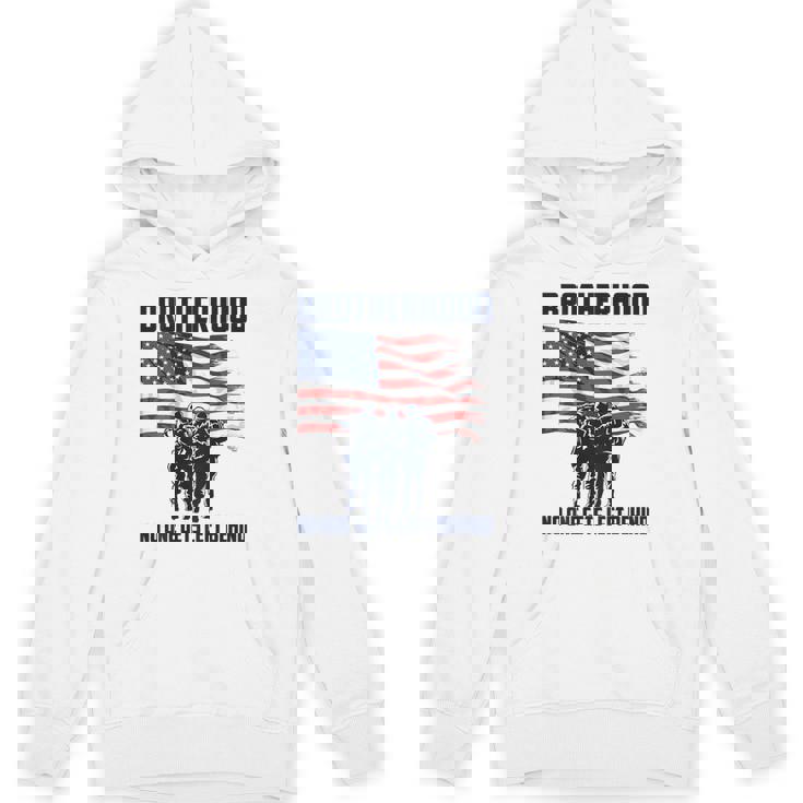 Veteran Brotherhood No One Left Behind Back Graphic Unisex Hoodie