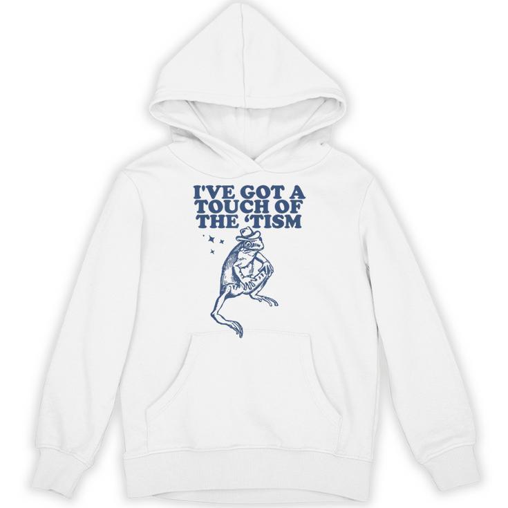 Vintage I've Got A Touch Of The Tism Retro Frog Meme Hoodie