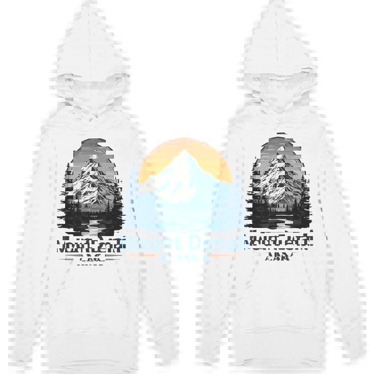 Vintage Mt Denali National Park Alaska Mountain Souvenir Hoodie