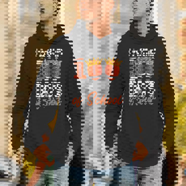 100Th Day Of School Boys Football I Tackled 100 Days School Hoodie
