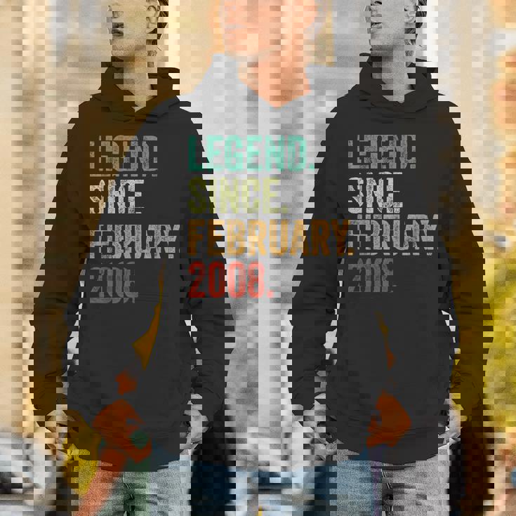 17 Years Old Legend Since February 2008 17Th Birthday Hoodie