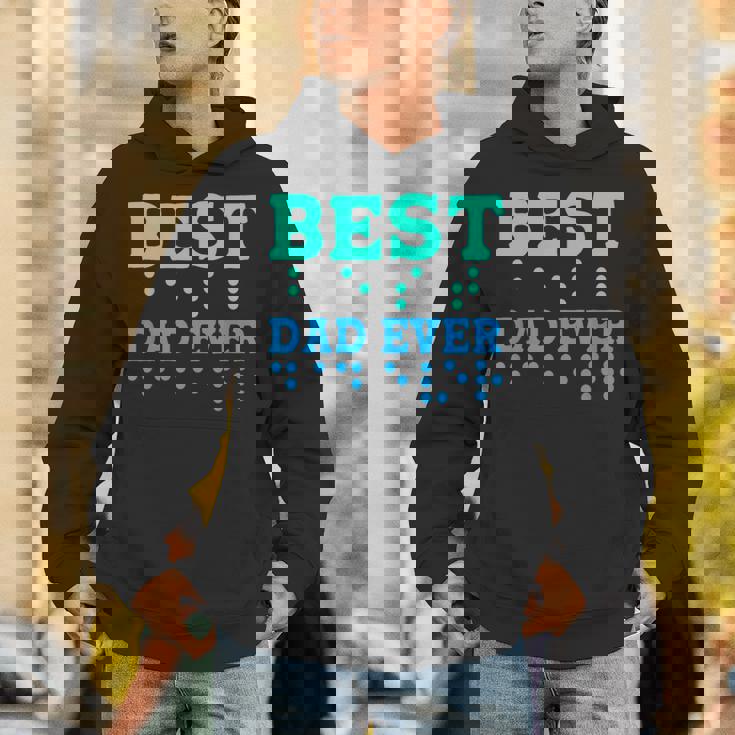 Braille Blind Awareness Best Dad Ever Hoodie