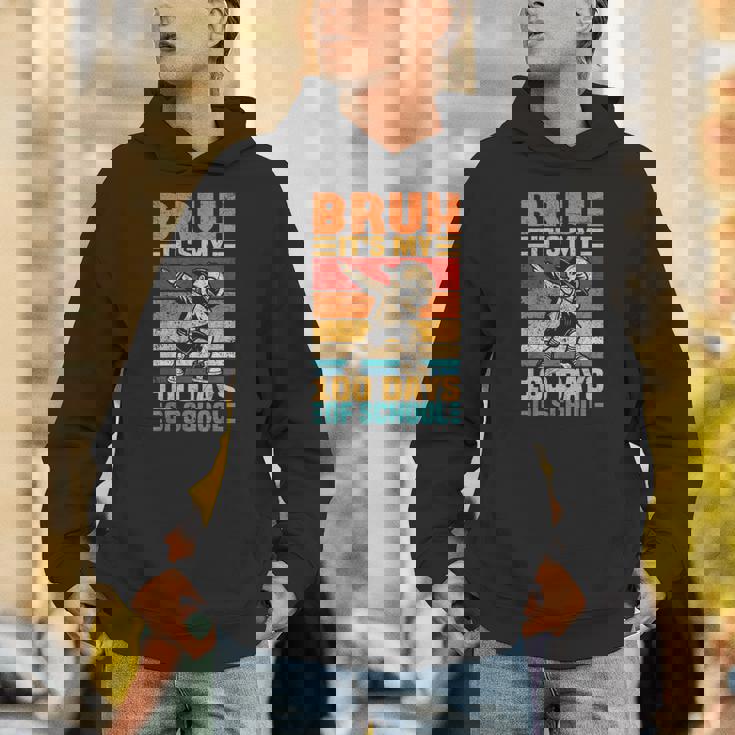 Bruh Its My 100 Days Of School Boys 100Th Day Of School Hoodie