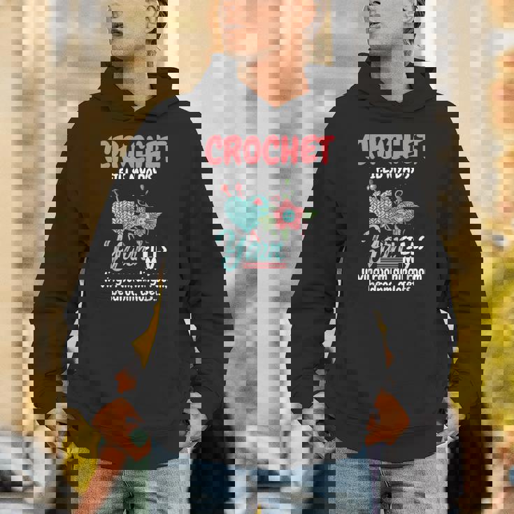 Crochet Yarn Fills My Days Yarn Fills Knitter Crochet Hoodie