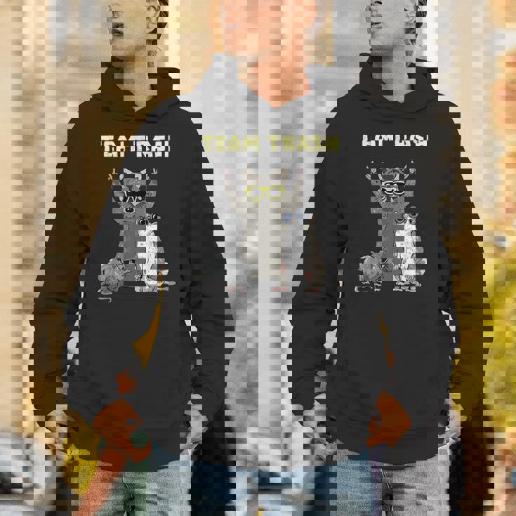 Garbage Gang Animals Unisex Hoodie - Team Opossum & Raccoon Fun