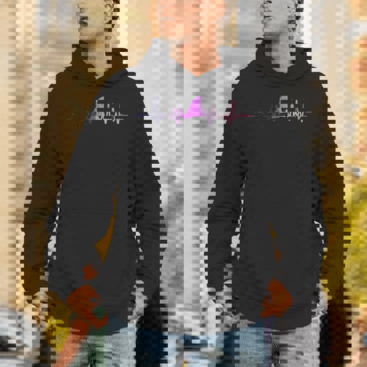 Genderfluid Shark Fin Heartbeat Queer Pride Flag Shark Lover Unisex Hoodie