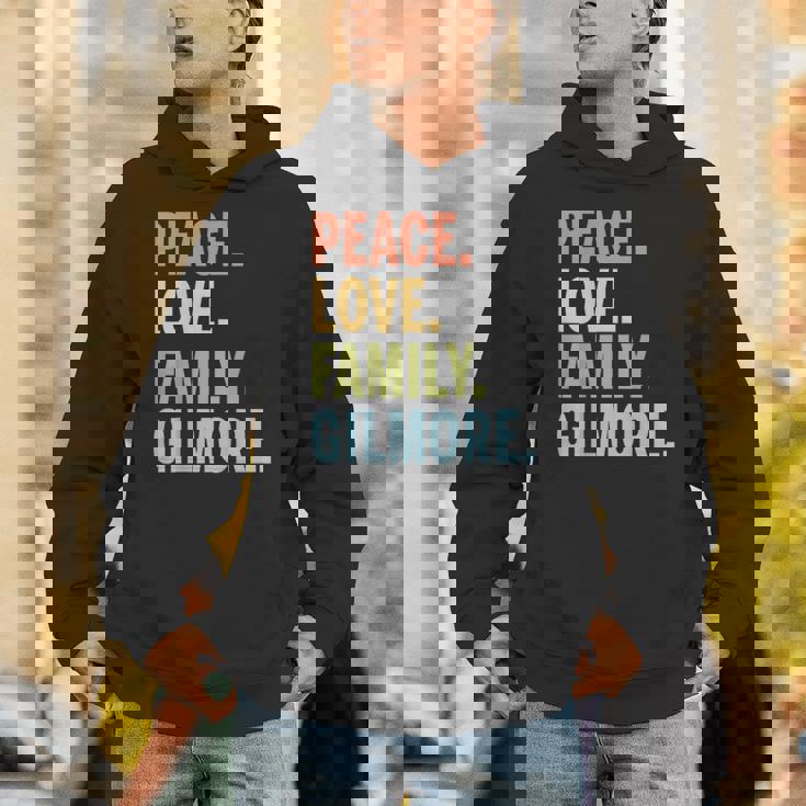 Gilmore Last Name Peace Love Family Matching Unisex Hoodie